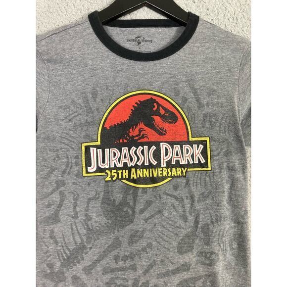 Universal Studios Jurassic Park 25th Anniversary Gray T-Shirt Junior's Small - Picture 6 of 8